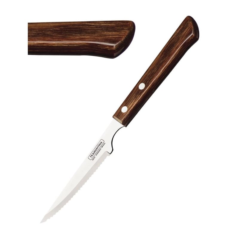 Couteaux À Steak Tramontina Chuletero en Inox - Set van 6 - FourniResto Couteaux À Steak Tramontina Chuletero en Inox - Set van 6 - FourniResto