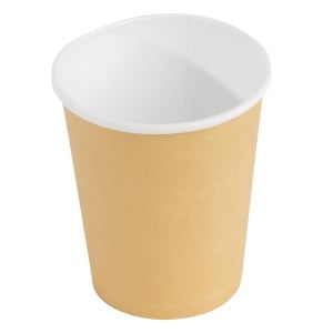 Disposable Cups Hot Drinks Brown - 225ml - Pack of 1000 - Fiesta