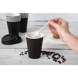 Disposable Black Hot Drink Cups - 225 ml - Pack of 50 - Fiesta