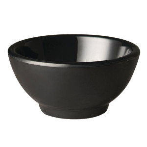 Ronde kom van zuiver zwart melamine - Ø130 mm - APS - Fourniresto