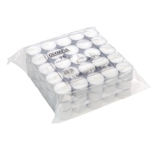 Theelichtjes 8 Uur Ø 40 mm - Set van 75 - Olympia
