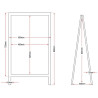 Bord Trottoir Houten Frame 850 X 500Mm - Olympia - Fourniresto