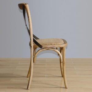 Houten stoelen met gekruiste rugleuning - Naturel - Bolero - Fourniresto