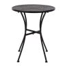 Round Perforated Steel Bistro Table - Black - 600mm - Bolero - Fourniresto