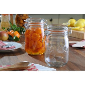 Glazen pot met clip - 1L - FourniResto - Fourniresto