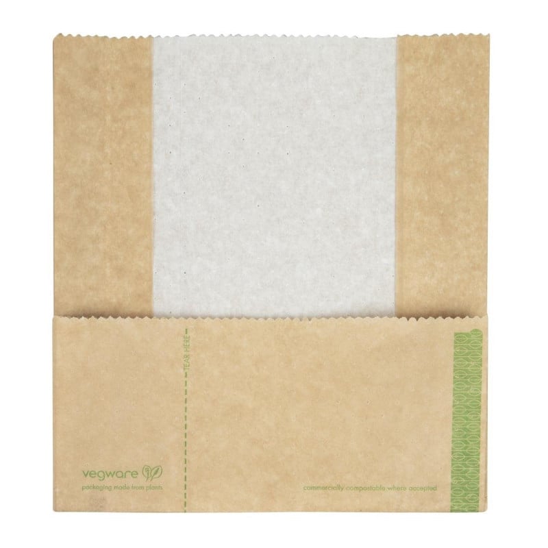 Compostable Kraft Panini Bags - Pack of 500 - Vegware