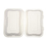 Boîtes Repas en Bagasse avec Couvercle À Charnière - L 228mm - Lot de 200 - Vegware