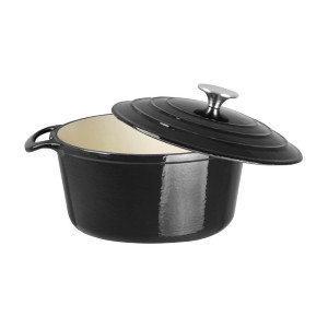 Runde schwarze Cocotte - 3,2L - Vogue