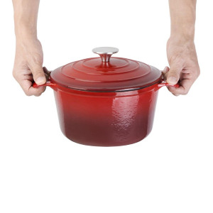 Runde rote Cocotte - 3,2L - Vogue