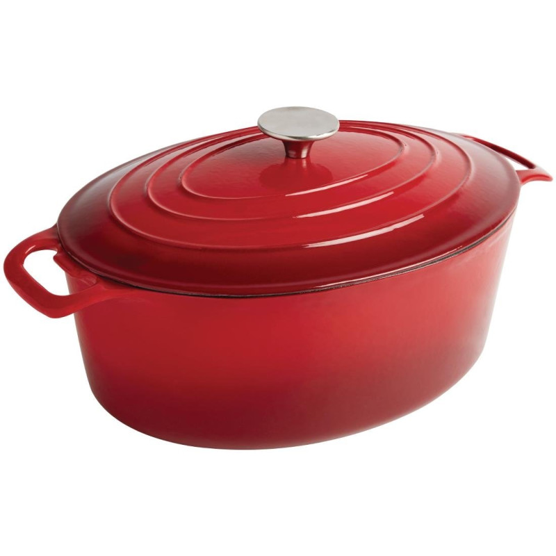 Oval Red Casserole Dish - 5L - Vogue