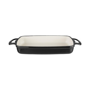 Black Rectangular Cast Iron Dish - 1.8 L - Vogue