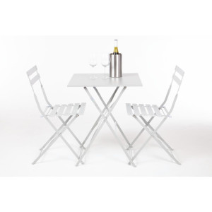 Stalen Terrasstoel - Grijs - Set van 2 - Bolero - Fourniresto