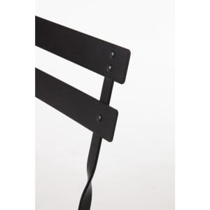 Stalen Terrasstoelen - Zwart - Set van 2 - Bolero - Fourniresto