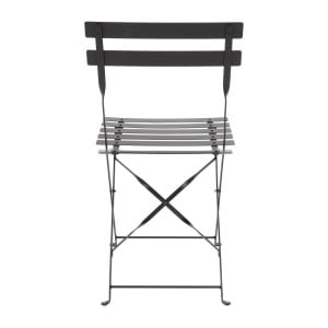 Stahl-Terrassenstühle - Schwarz - 2er-Set - Bolero - Fourniresto