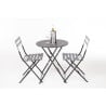 Chaises De Terrasse En Acier - Noires - Lot De 2 - Bolero - Fourniresto