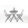 Stahl-Terrassenstühle - Schwarz - 2er-Set - Bolero - Fourniresto