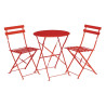 Table De Terrasse En Acier - Rouge - Bolero - Fourniresto