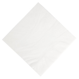 Compostable White Paper Breakfast Napkins - 3 Ply - 400 x 400 - Pack of 1000 - FourniResto