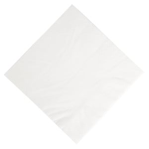 Wegwerp witte composteerbare lunchservetten - 3-laags - 400 x 400 - Pak van 1000 - FourniResto