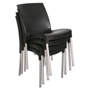 Stapelbare bistrostoelen zwart - Set van 4 - Bolero