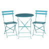 Terrasstoelen van staal - turquoise blauw - Set van 2 - Bolero - Fourniresto