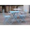 Square steel terrace table - turquoise blue - 600mm - Bolero - Fourniresto