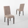 Beige stoelen met stoffen zitting - Bolero - Fourniresto