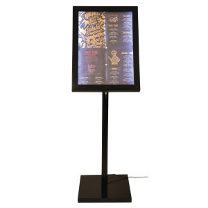 Beleuchtetes LED-Display Schwarz - Securit - Fourniresto