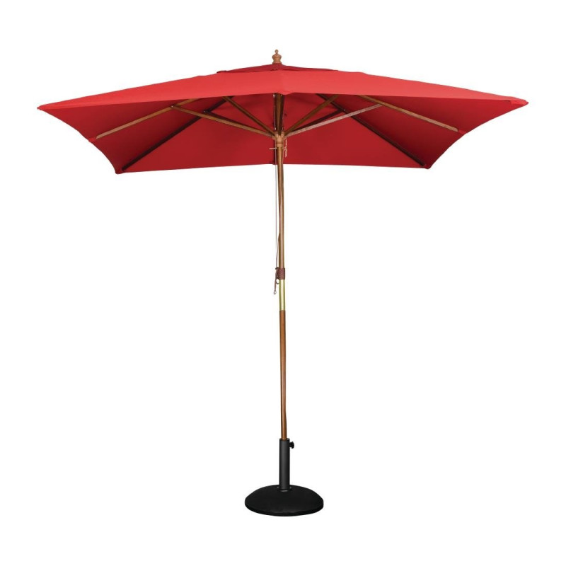 Rode Vierkante Parasol - 2,5m - Bolero