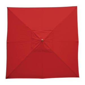 Rode Vierkante Parasol - 2,5m - Bolero