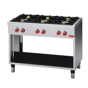 6 starke Gasflammen - Gastro M - Fourniresto