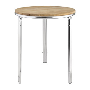 Ronde tafel van essen en aluminium 600mm - Bolero - Fourniresto