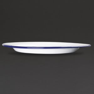 Assiette plate en acier émaillé 245mm - Lot de 6 - Olympia - Fourniresto