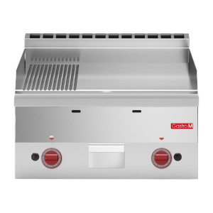 Plancha Gasplatte Halbglatt Halbrilliert- L 600 x T 600mm - Gastro M