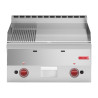 Plancha Gas Plate Half Smooth Half Grooved- L 600 x P 600mm - Gastro M