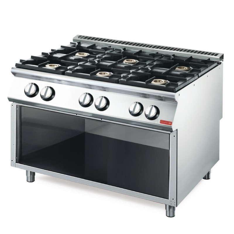 Gasherd 6 Brenner 700 Auf Offenem Schrank - Gastro M