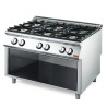 Fornuis Gas 6 Sterke Brander 700 Op Open Kast - Gastro M
