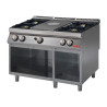 Plaque Gasfornuis 700 Met 4 Branders Op Open Kast - Gastro M