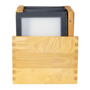 Menuhouder Houten Frame A4 Zwart - Securit - Fourniresto