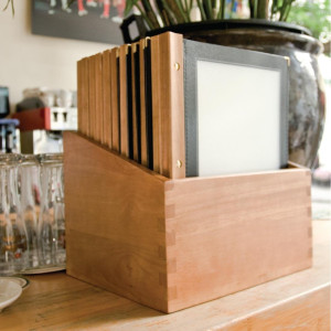 Menuhouder Houten Frame A4 Zwart - Securit - Fourniresto