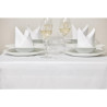 Witte katoenen servetten met satijnen band - Set van 10 - Mitre Luxury - Fourniresto