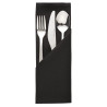 Zwarte polyester servetten - Set van 10 - Mitre Essentials - Fourniresto