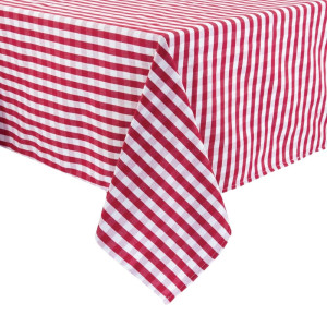 Rode geruite vierkante tafelkleed van polyester 1780 x 1780mm - Mitre Essentials - Fourniresto