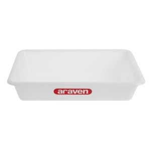 Bac Alimentaire Peu Profond Transparent 345Mm - Araven - Fourniresto