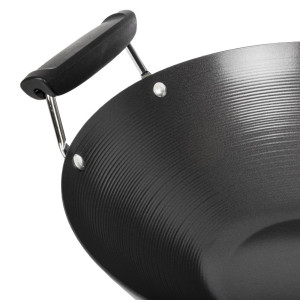 Wok met antiaanbaklaag en platte bodem - 35 cm - Kitchen Craft - Fourniresto