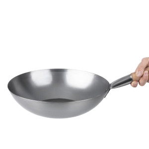 Wok aus Stahl - 35,6 cm - Vogue - Fourniresto