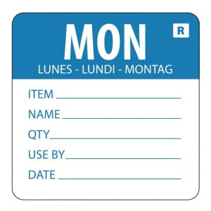 Removable Label "Monday" - Pack of 500 - Vogue