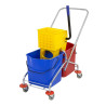 Double Mop Bucket with Wringer Press - Jantex - Fourniresto