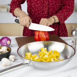 Inductiekookpan van roestvrij staal - Ø 280 mm - Vogue