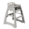 Stackable high chair platinum - Rubbermaid - Fourniresto